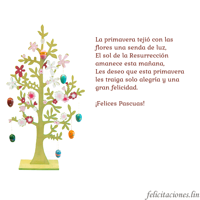 Tarjetas electrónicas de Pascua 1 La primavera tejió con las flores una senda de luz Tarjetas electrónicas de Pascua 1