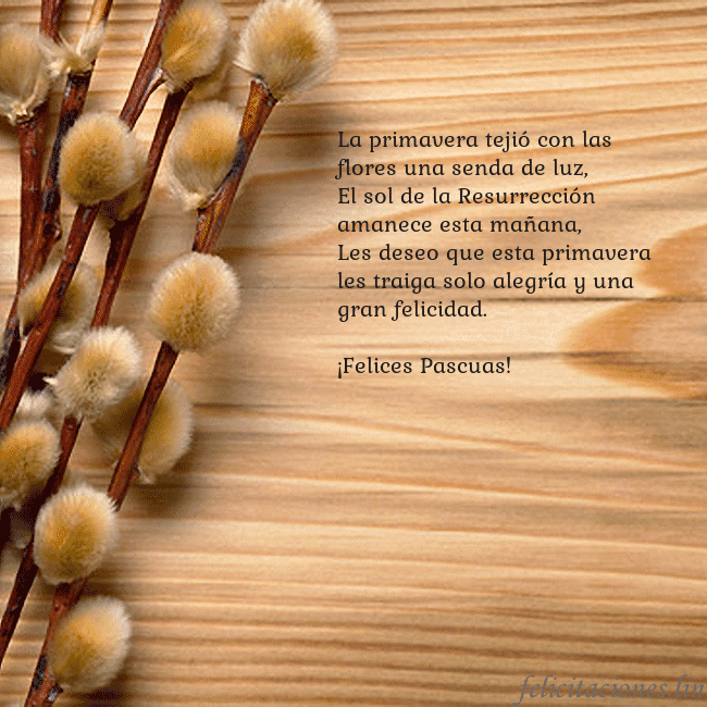 Tarjetas electrónicas de Pascua 2 La primavera tejió con las flores una senda de luz Tarjetas electrónicas de Pascua 2