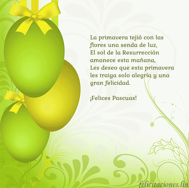 Tarjetas electrónicas de Pascua 3 La primavera tejió con las flores una senda de luz Tarjetas electrónicas de Pascua 3