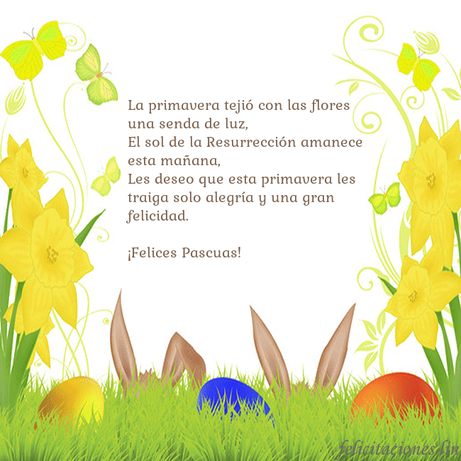 Tarjetas electrónicas de Pascua 11 La primavera tejió con las flores una senda de luz Tarjetas electrónicas de Pascua 11