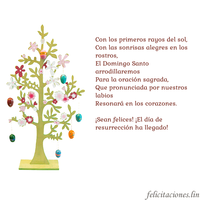 Tarjetas electrónicas de Pascua 1 Con los primeros rayos del sol,
Con las sonrisas a Tarjetas electrónicas de Pascua 1