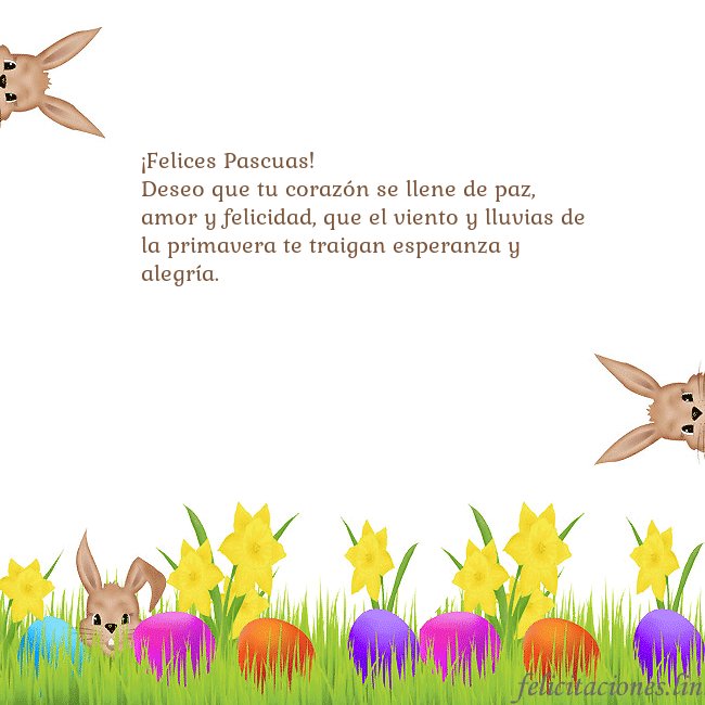 Tarjetas electrónicas de Pascua 8 ¡Felices Pascuas!
Deseo que tu corazón se llene de Tarjetas electrónicas de Pascua 8