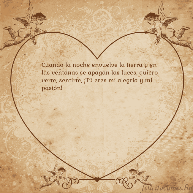 Tarjetas de San Valentín 8 Cuando la noche envuelve la tierra y en las ventan Tarjetas de San Valentín 8