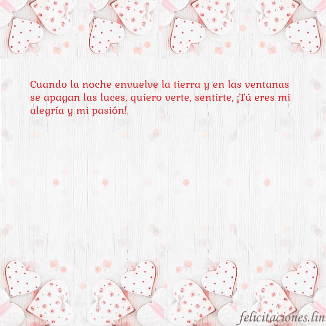 Tarjeta con corazones blancos Cuando la noche envuelve la tierra y en las ventan Tarjeta con corazones blancos