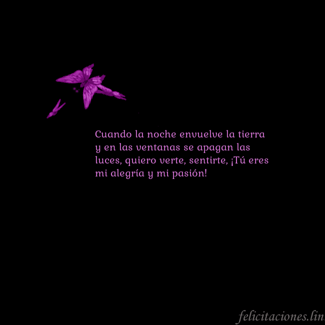 Tarjeta de cumpleaños con mariposas volando Cuando la noche envuelve la tierra y en las ventan Tarjeta de cumpleaños con mariposas volando