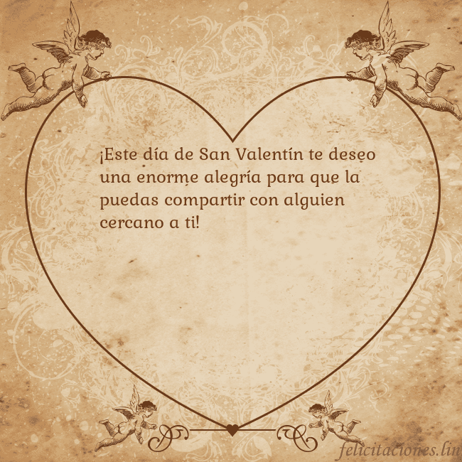 Tarjetas de San Valentín 8 ¡Este día de San Valentín te deseo una enorme aleg Tarjetas de San Valentín 8