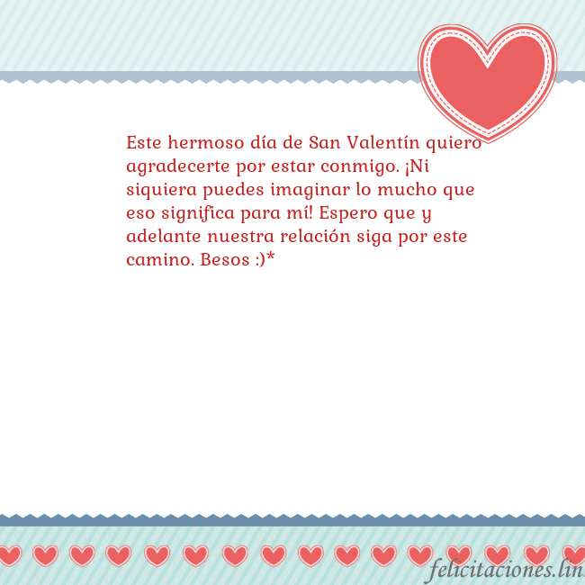 Tarjetas de San Valentín 6 Este hermoso día de San Valentín quiero agradecert Tarjetas de San Valentín 6
