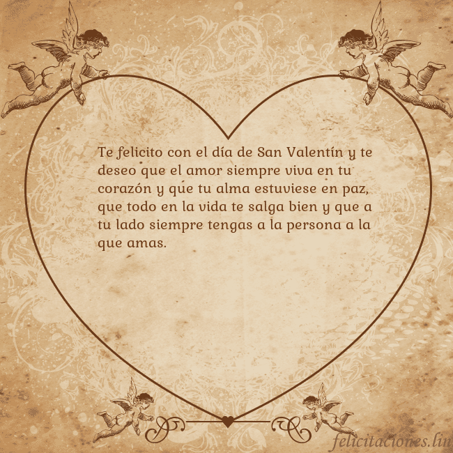 Tarjetas de San Valentín 8 Te felicito con el día de San Valentín y te deseo Tarjetas de San Valentín 8