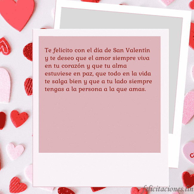 Tarjeta animada de San Valentín Te felicito con el día de San Valentín y te deseo Tarjeta animada de San Valentín