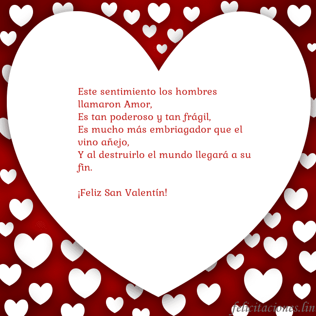 Tarjeta con un gran corazón Este sentimiento los hombres llamaron Amor,
Es tan Tarjeta con un gran corazón