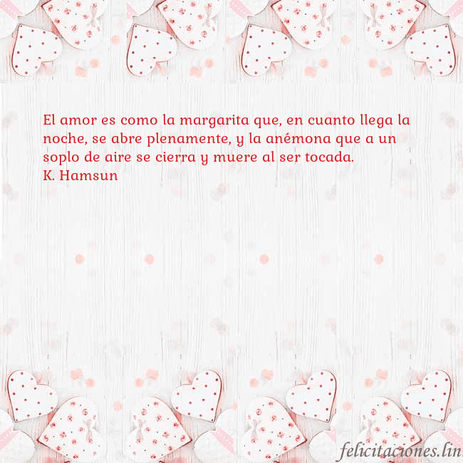 Tarjeta con corazones blancos El amor es como la margarita que, en cuanto llega Tarjeta con corazones blancos
