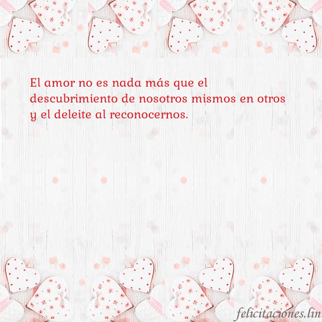 Tarjeta con corazones blancos El amor no es nada más que el descubrimiento de no Tarjeta con corazones blancos