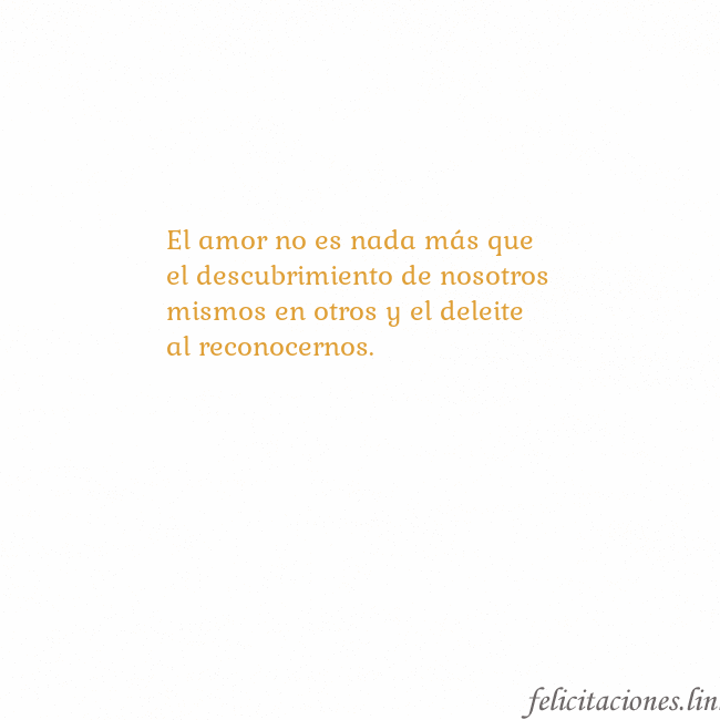 Gif animado corazón dorado El amor no es nada más que el descubrimiento de no Gif animado corazón dorado