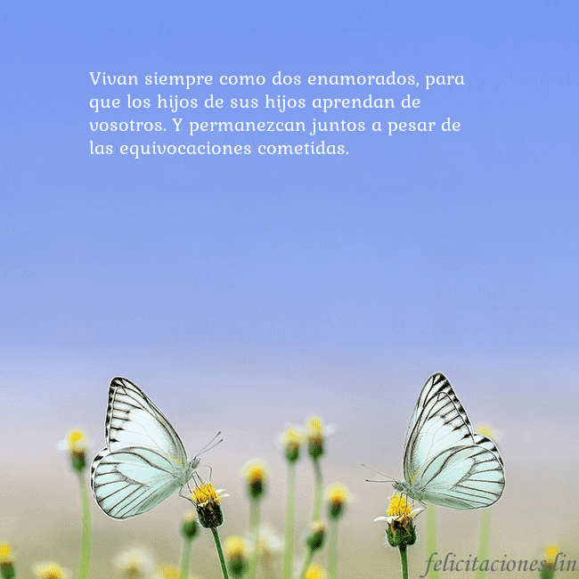 Tarjeta de boda con dos mariposas