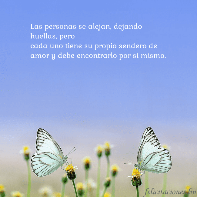 Tarjeta de boda con dos mariposas Las personas se alejan, dejando huellas, pero
cada Tarjeta de boda con dos mariposas