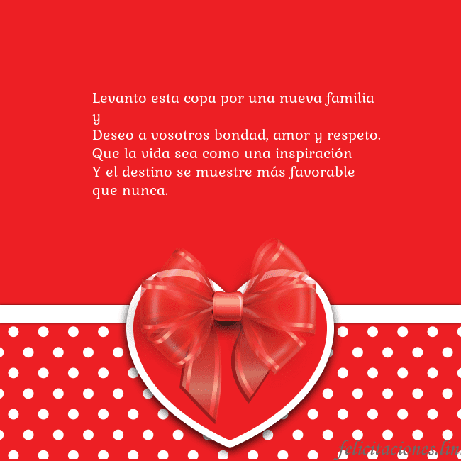 Tarjetas de San Valentín 2 Levanto esta copa por una nueva familia y
Deseo a Tarjetas de San Valentín 2