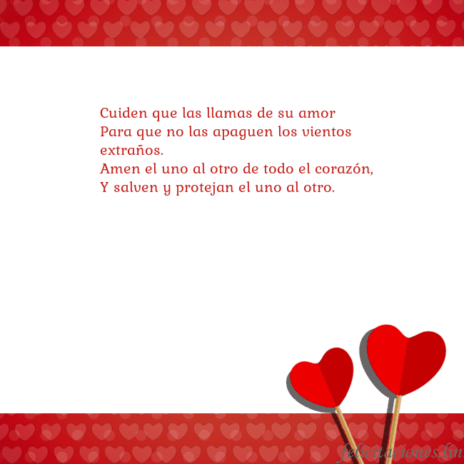 Tarjeta con corazones 2 Cuiden que las llamas de su amor
Para que no las a Tarjeta con corazones 2