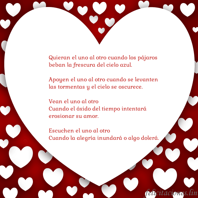 Tarjeta con un gran corazón Quieran el uno al otro cuando los pájaros beban la Tarjeta con un gran corazón