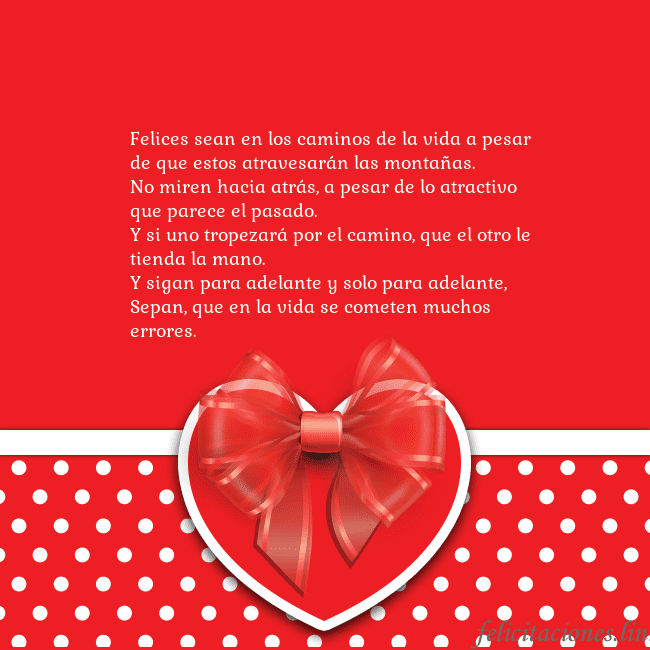 Tarjetas de San Valentín 2 Felices sean en los caminos de la vida a pesar de Tarjetas de San Valentín 2