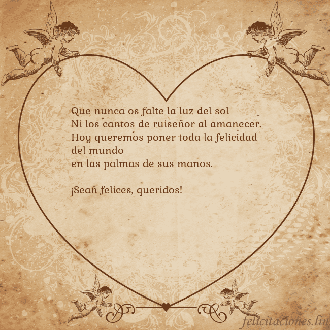 Tarjetas de San Valentín 8 Que nunca os falte la luz del sol
Ni los cantos de Tarjetas de San Valentín 8