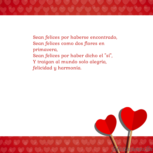 Tarjeta con corazones 2 Sean felices por haberse encontrado,
Sean felices Tarjeta con corazones 2
