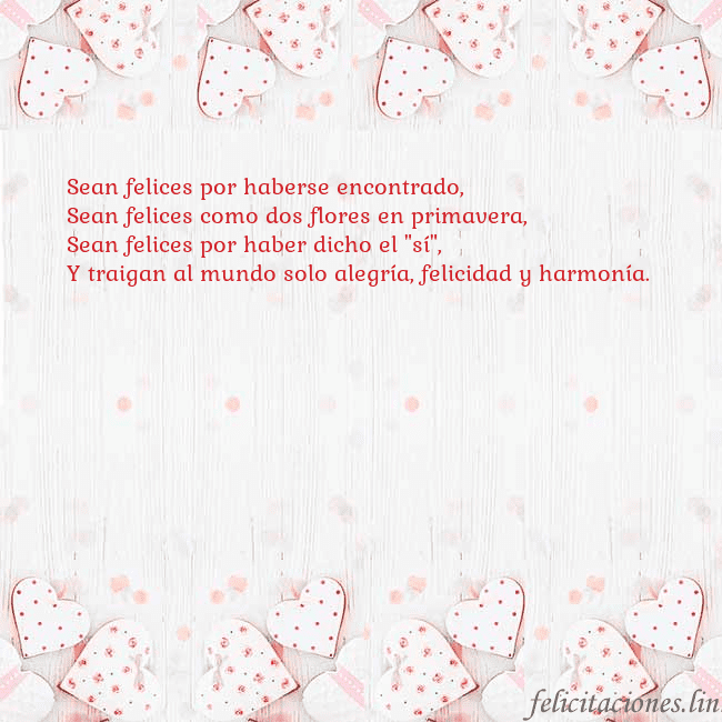 Tarjeta con corazones blancos Sean felices por haberse encontrado,
Sean felices Tarjeta con corazones blancos