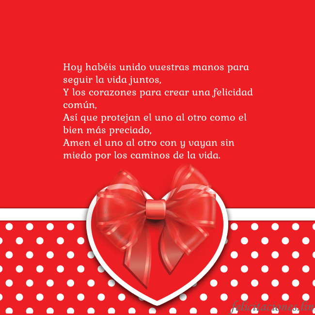 Tarjetas de San Valentín 2 Hoy habéis unido vuestras manos para seguir la vid Tarjetas de San Valentín 2
