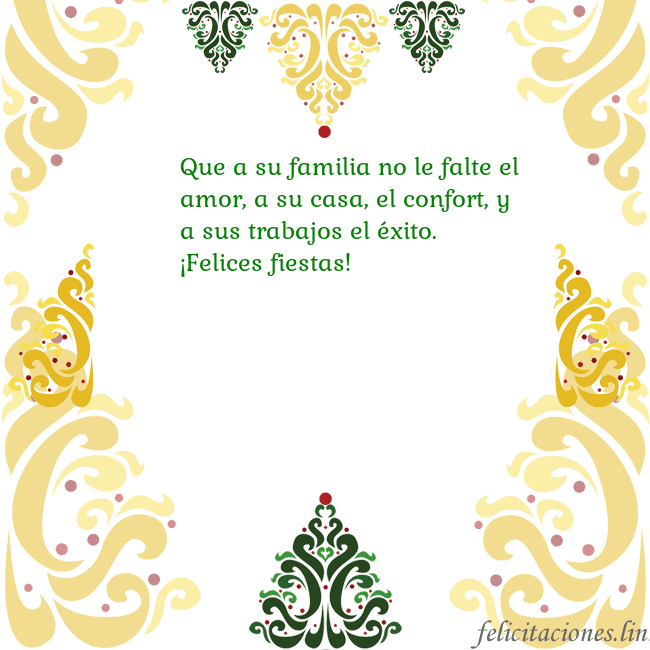 Tarjeta con adornos navideños