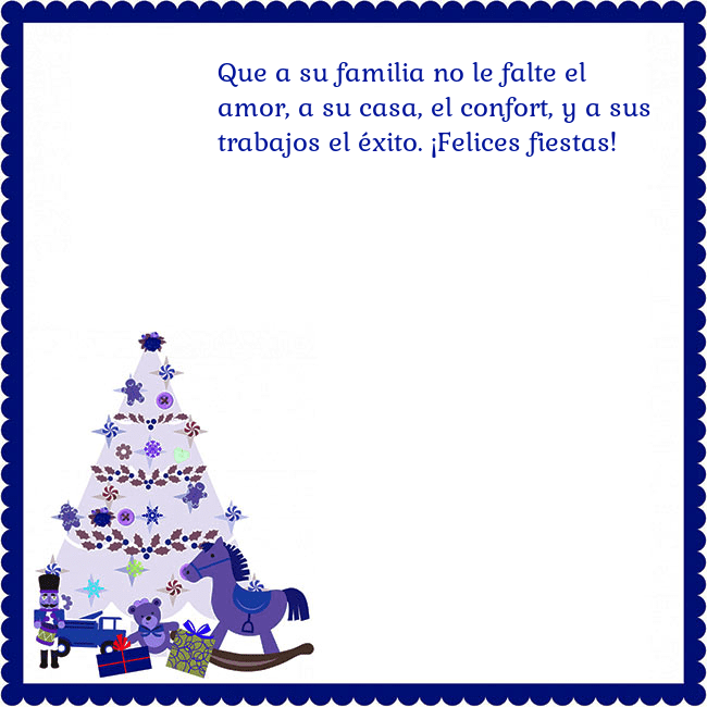 Tarjeta de felicitación con un árbol de Navidad y El Cascanueces