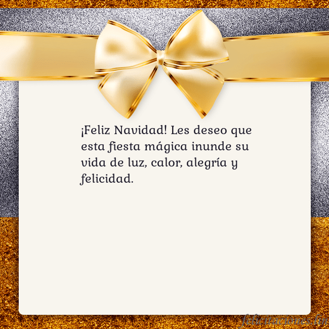 Tarjeta con una gran cinta dorada
