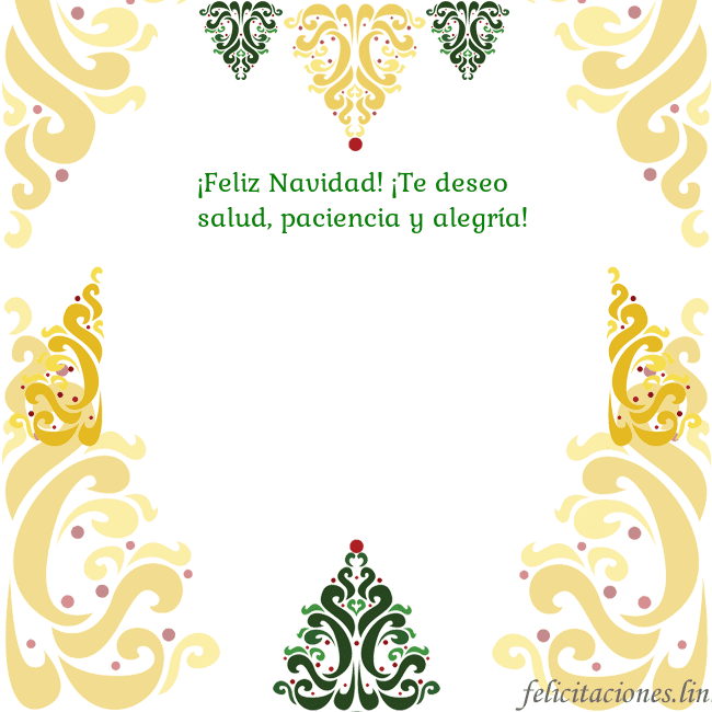 Tarjeta con adornos navideños