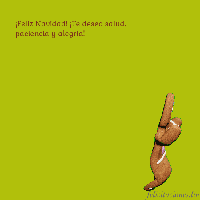 Postal electrónica animada con pan de jengibre bailando