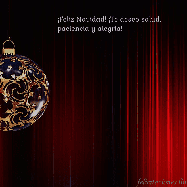 Tarjeta roja con un lujoso juguete de árbol de Navidad