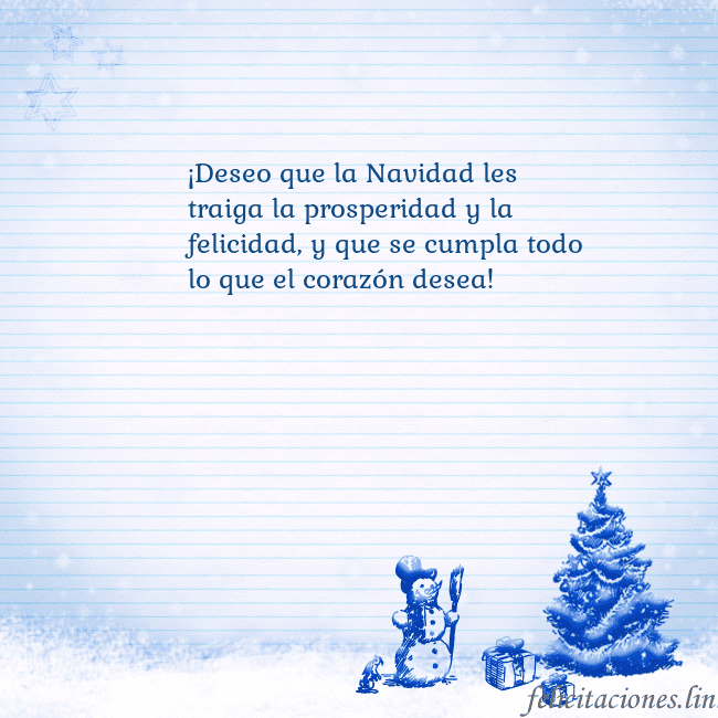 Tarjeta con un muñeco de nieve azul y un árbol de Navidad