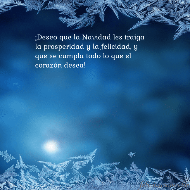 Tarjeta azul con escarcha
