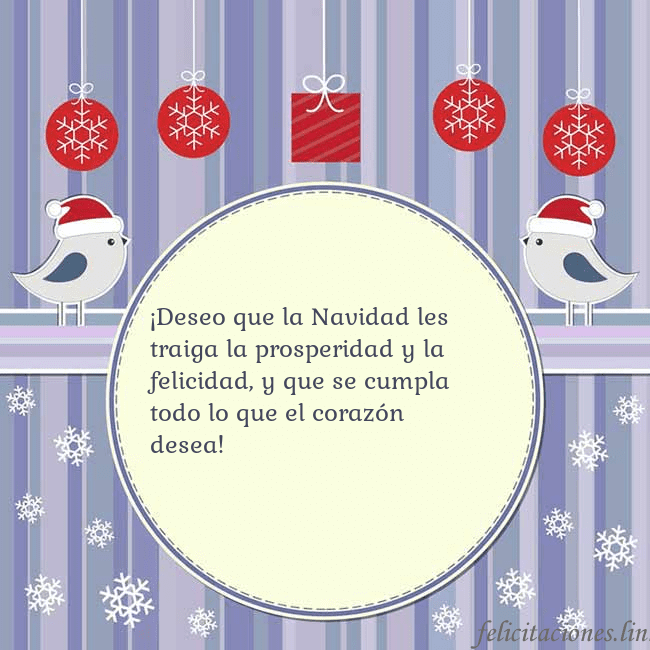 Tarjeta con pájaros navideños