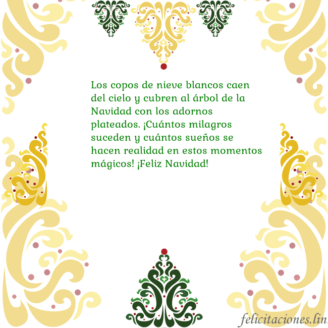 Tarjeta con adornos navideños Los copos de nieve blancos caen del cielo y cubren Tarjeta con adornos navideños