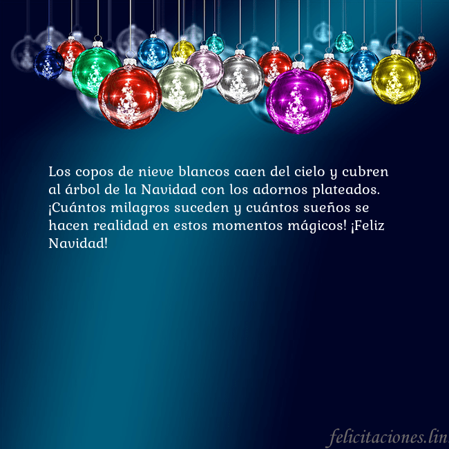 Tarjeta de felicitación azul con juguetes de árbol de Navidad Los copos de nieve blancos caen del cielo y cubren Tarjeta de felicitación azul con juguetes de árbol de Navidad