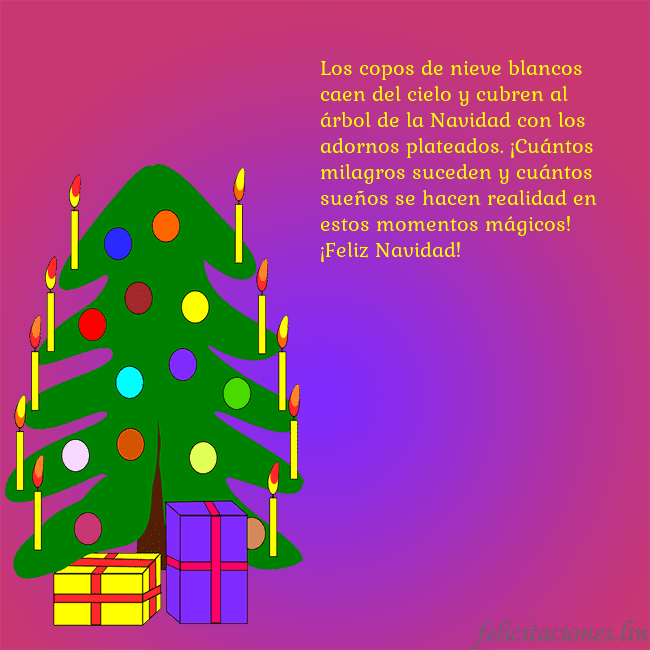 Tarjeta de felicitación brillante con un árbol de Navidad pintado