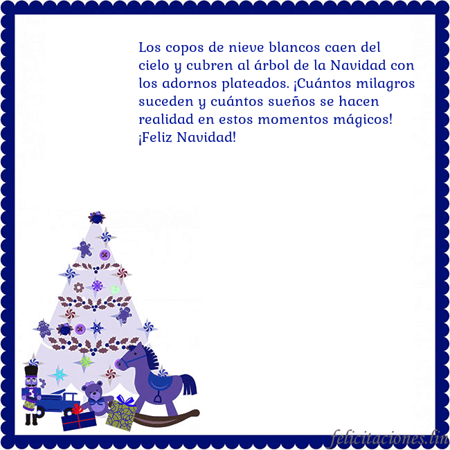 Tarjeta de felicitación con un árbol de Navidad y El Cascanueces