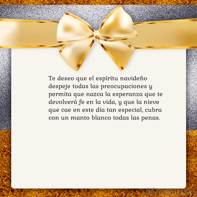 Tarjeta con una gran cinta dorada