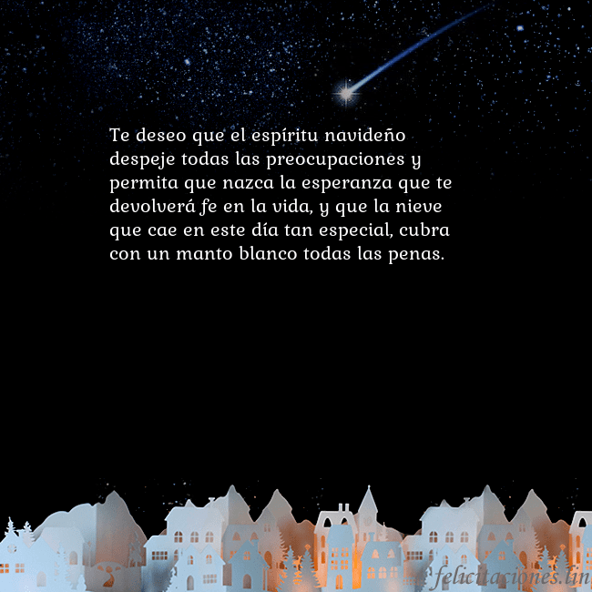 Tarjeta con un cometa Te deseo que el espíritu navideño despeje todas la Tarjeta con un cometa