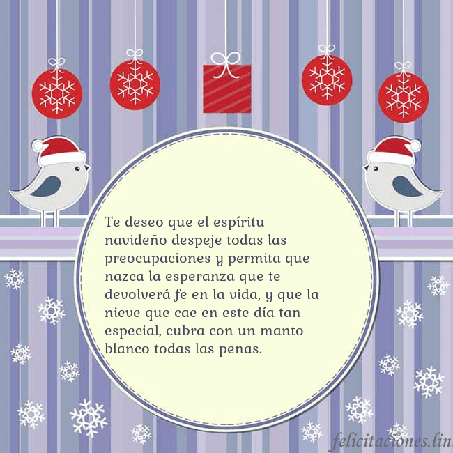 Tarjeta con pájaros navideños Te deseo que el espíritu navideño despeje todas la Tarjeta con pájaros navideños