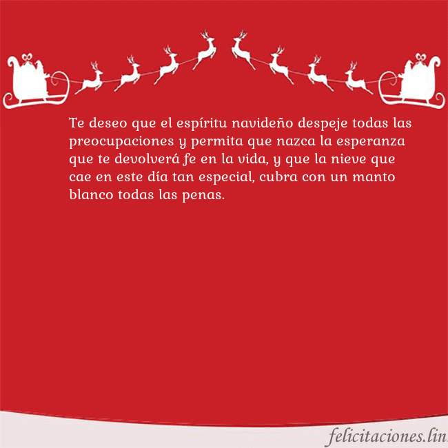 Postal roja con ciervos Te deseo que el espíritu navideño despeje todas la Postal roja con ciervos