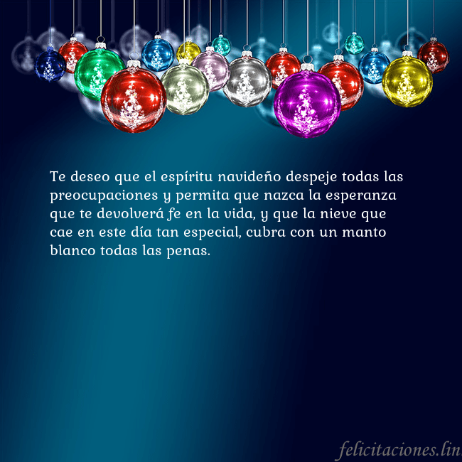Tarjeta de felicitación azul con juguetes de árbol de Navidad Te deseo que el espíritu navideño despeje todas la Tarjeta de felicitación azul con juguetes de árbol de Navidad