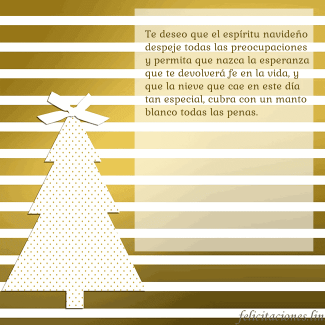 Tarjeta de felicitación de árbol de Navidad dorado brillante