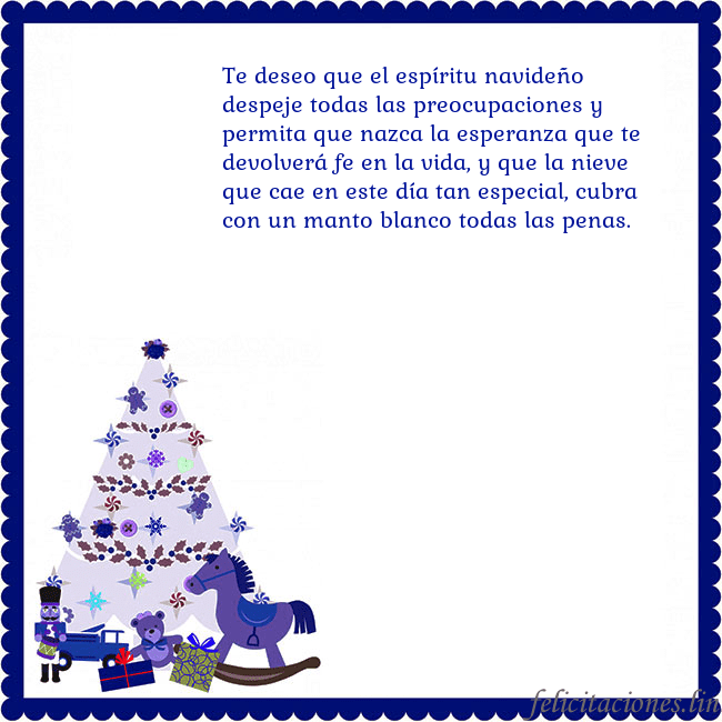 Tarjeta de felicitación con un árbol de Navidad y El Cascanueces Te deseo que el espíritu navideño despeje todas la Tarjeta de felicitación con un árbol de Navidad y El Cascanueces