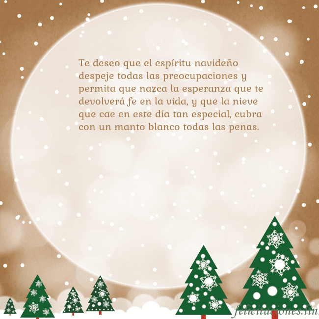 Tarjeta con una gran luna Te deseo que el espíritu navideño despeje todas la Tarjeta con una gran luna