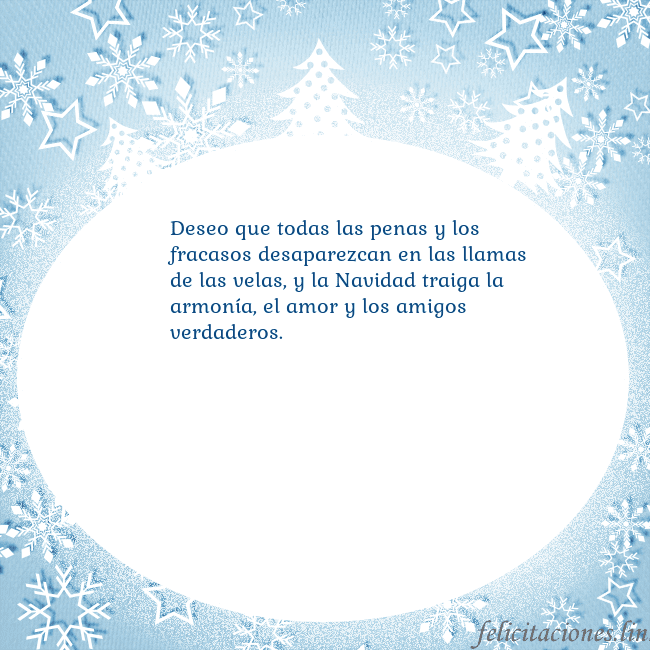 Tarjeta con abetos y copos de nieve