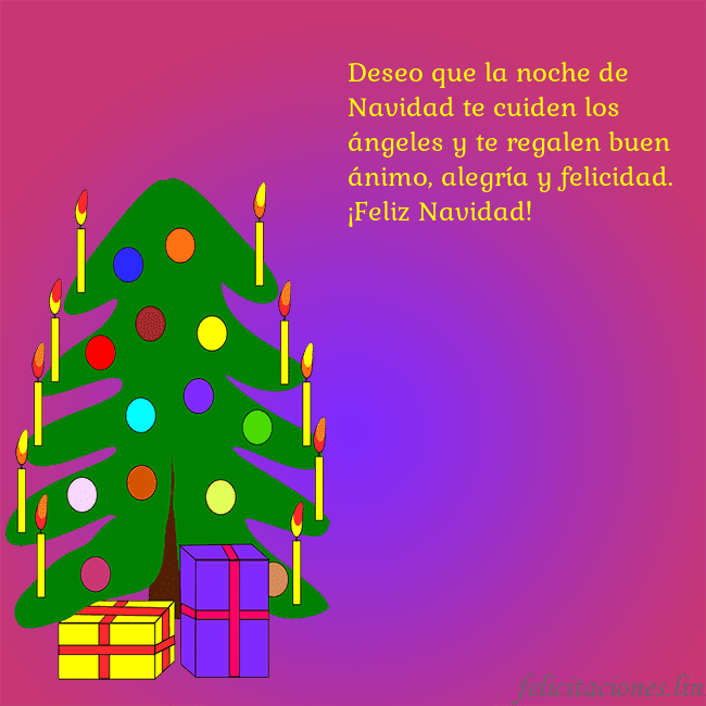 Tarjeta de felicitación brillante con un árbol de Navidad pintado